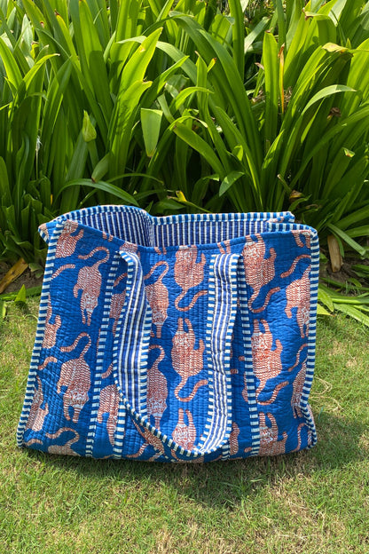 BLUE KITTY TOTE